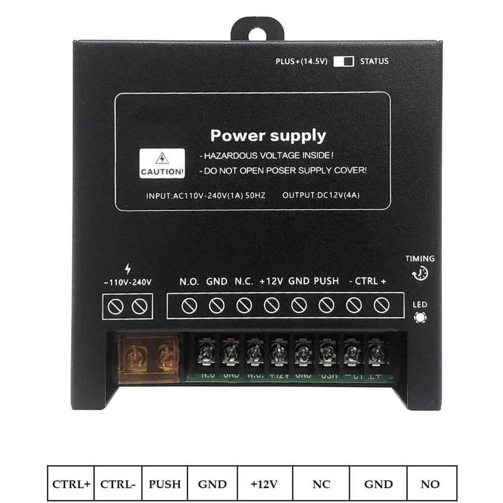 Door Access Control System Inswinging 600Lbs Magnetic Lock Kit Build-In Alarm Be